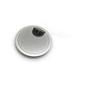 (Ø60mm Aluminium) Computer Metal Grommet for Desk Table Cable Tidy, Outlet Wire Cover 60mm 80mm