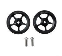 60mm Aluminum Alloy Easy Wheel with M6 Bolt for Brompton Folding Bike Spare Parts, Replacement Easy Wheel Rack Accessories(black)