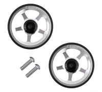 60mm Aluminum Alloy Easy Wheel with M6 Bolt for Brompton Folding Bike Spare Parts, Replacement Easy Wheel Rack Accessories(silver)