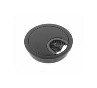 (Ø60mm Black Matt) Computer Metal Grommet for Desk Table Cable Tidy, Outlet Wire Cover 60mm 80mm