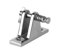 60mm Boat Mount Deck Hinge Bimini Fitting Compatible with Quick Release Pin | Mirror Polish Marine Accessory; Fits Boats Requiring 60mm Bimini Hardware