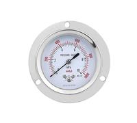 60mm Capsule Pressure Gauges Accuracy 2.5% 0...100Kpa/inH2o Back Connection with Flange for Fuel Air, Oil, Gas Pressure Gauge (Color : BSPT(ZG) 1-4, Size : 0-60kpa)