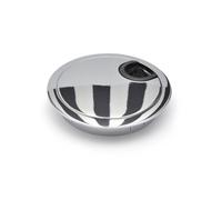 60mm Chrome Computer Wire Grommet | Metal Desk Cable Tidy