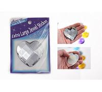 60mm Crystal Clear H102 Large Self Adhesive Heart Acrylic Flat Back Stick On Rhinestone for Cosplay Costume Props Embelishments Plastic Gems Decor Sticker Jewels 1PC