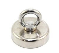 60mm Dia N42 Neodymium Clamping Magnet With M8 Eyebolt - 139Kg Pull