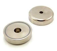 60mm Dia X 15mm Thick X 8mm C/bore N42 Neodymium Pot Magnet - 139Kg Pull