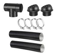 60mm Diameter Air Ducting Hose, Car Heater Pipe, T Piece Warm Air Outlet Vent Kit, Replacement Accessories for Diesel Heater