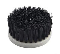 60mm Drill Powered Brush Head for Cleaning Car Carpet Sofa Fabric - Soft Bristle Wire Brush Compatible with Electric Drills, 6mm Shaft (Brown)(Black Hard Type)