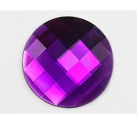 60mm Extra Large Flat Back Round Acrylic Rhinestones Plastic Circle Gems For Costume Making Cosplay Jewels Pro Grade Embelishments - 2 Pieces (Purple Amethyst H105)
