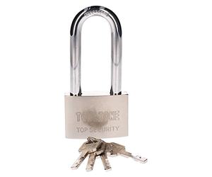 60mm Heavy Duty Long Shackle Padlock with 4 Security Keys LK024 by Toolzone