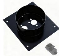 60mm High Diesel Heater Mounting Plate, Black Stainless Steel Diesel Heater Turret Plate, 20x18cm Turret Planar Floor Mounting Bracket for Parking Auxiliary Heating, for Eberspacher Webasto Heater