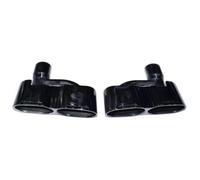 60MM Muffler Interface Pipe Car Tailpipe Silver 1 Pair Stainless Steel Exhaust Tips For Benz W221 S300 S350 S65 S500 S600 For AMG Exhaust Tail Pipe(Black)