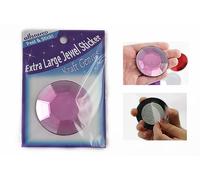 60mm Pink H112 Large Self Adhesive Round Acrylic Cosplay Gem Flat Back Plastic Stick On Rhinestone for Cosplay Costumes Scrapbooking Prop Craft Embelishment Steven Universe Decor Jewel 1PC