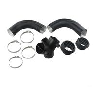60mm Pipe Ducting Y Piece with Warm Air Outlet Vent and Hose Clip for Eberspacher, For Webasto and Propex Diesel Heaters - Aluminum Foil Duct