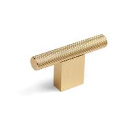 60mm Textured Knurled Gold Brass Kitchen Knob Handle Cabinet Door Drawer Furniture Pull