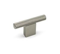 (60mm Pull) Brushed Nickel Knurled Cabinet Handle 160mm & Pull