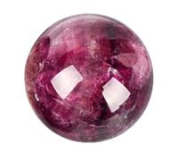 60mm, Purple Fluorite Quartz Crystal Ball, Amethyst Divination Sphere, Stone Decorative Orb for Home Decor Gifts