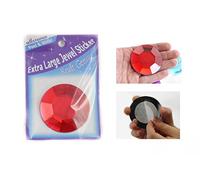 60mm Red Ruby H103 Large Self Adhesive Round Acrylic Cosplay Gem Flat Back Plastic Stick On Rhinestone for Cosplay Costumes Scrapbooking Prop Craft Embelishment Steven Universe Decor Jewel 1PC