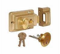 60mm Rim Night Latch Polished Nickel With 3 Keys