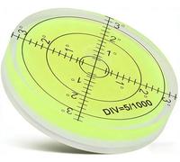 60mm Round Spirit Level,Bubble Precision Bullseye Spirit Level, tb Mini Round Spirit Level Measuring Tool, Inclinometer, Horizontal Level, for Camera Platform Balance