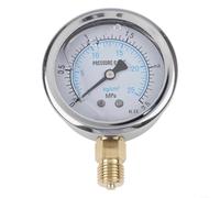 60mm Stainless Steel Pressure Gauge, 0 2 5MPa Measuring Range, Filled for Accurate Readings, Mpa/Psi Dual Scale for Fluid Measurement (0~2.5MPa)