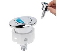60mm Toilet Flush Button For Cistern Tank Toilet Flush System, Dual Flush Toilet Push Button, 304 Stainless Steel Spring For Leak Prevention, Chrome Finish Cistern Push Replacement