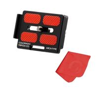 60mm Universal Arca Swiss Quick Release Plate for Tripod Ball Head with Hand-Adjustable Stainless Steel Screw & Removable Rear Stopper by Breakthrough Photography