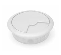 60mm White PC Computer Desk Plastic Grommet Table Cable Tidy Wire Hole Cover