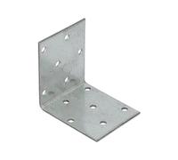 60mm x 60mm x 50mm Galvanised Perforated Angle Plate Bracket Connector for Wood 2mm Thick Steel Corner Bracket Metal L Plate Heavy Duty KM18 (Pack of 4) L07-08ABC