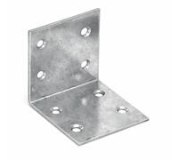 60mm x 60mm x 60mm (Pack of 1) KSO3 Galvanised Steel Angle Bracket L-Shape Corner Connector 2mm Thick for Wood Timber Furniture Assembly - K07D