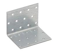 60mm x 60mm x 80mm Galvanised Perforated Angle Plate Bracket Connector for Wood 2mm Thick Steel Corner Bracket Metal L Plate Heavy Duty KM5 (Pack of 2)