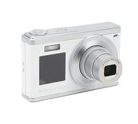 60MP 4K Digital Camer, Vlogging Camera with Front and Rear Dual IPS HD Screen, Compact Portable Mini Digital Camera, 10X Optical Zoom, Built-in Fill Light, Auto Focus (White)