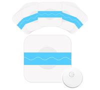 60Pack Freestyle Libre Sensor Covers,Waterproof & Breathable Libre 3 Sensor Patches,Waterproof,Self-Adhesive&Transparent Without Glue in The Center 14 Days Long Stay CGM Overpatch Protection,Blue