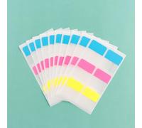 60PCS 10 Sheets Sticky Index Tabs, Colored Book Colored Index Tab 1"x1.8" Book Sticky Tabs Repositionable Page Tabs Flags Page Markers Labels for Cookie Stencil Storage Binder Folder Organizer