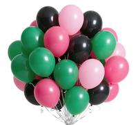 60Pcs 12 Inch Witch Balloons Pink and Green Balloons Black and Light Pink Latex, Witch Party Decorations for Birthday Anniversary Wedding Engagement Party Decorations