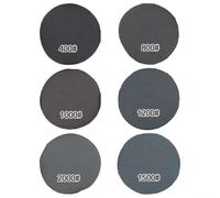 60pcs 150mm Wet Dry Sanding Discs | Silicon Carbide Abrasive Paper 400-2000 Grit | Hook and LOOPs Sander Sheets for Metal Wood Furniture Polishing | 6