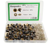 60Pcs 18mm Large Golden Plastic Safety Eyes Craft Safety Eyes DIY Eyes with Washers for Plush Animal Teddy Bear Doll Puppet Crafts
