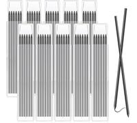 60Pcs 2.8mm Solid Carpenter Pencil Refills Waterproof Deep Hole Marker Lead Refills Replacement Spare Leads Tracer Pica Pencils Marking Tools for Woodwork, Construction Building Project