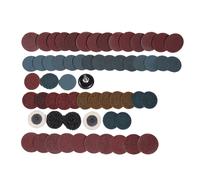 60pcs 2 Inch 50mm Sanding Discs Roll Lock Surface Sanding Discs Pad Polishing Sandpaper Quick Change Disc For Rotary Tools