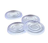 60pcs 24mm Clear Glass Soft Table Top Bumpers Anti Slip Pads Control The Movement of Glass Table Top for Table Glass Top Rubber Bumper Pads Glass Table Top Suction Pad