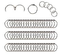 60Pcs 25mm/1inch Loose Leaf Binder Rings Index Card Rings Flash Card Rings Small Book Rings for Flash Cards Cue Cards School Office Home Flash Cards Papers AWAVM