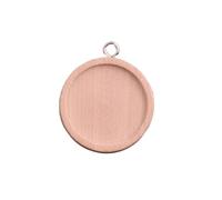 60pcs 25mm Round Wood Cabochon Base Settings for Pendant Necklace Findings