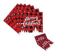 60Pcs 3 Ply Eco-Friendly Christmas Napkins - Decorative Square Napkins for Merry Christmas Party Drinks