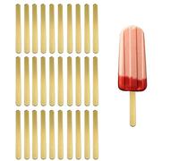 60PCS 4.5 Inch Acrylic Cakesicle Sticks, Reusable Ice Sticks for Cake Candy Dessert Homemade Baking DIY Crafts Party (Gold)