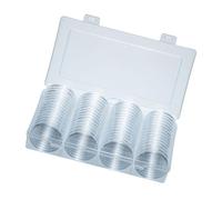 60pcs 40mm Round Coin Case for Display Silver Display Cases Transparents Commemorative Medals Storage Box Proof Coin Box