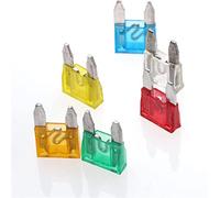 60PCS 5/10/15/20/25/30 AMP Mini Micro Auto Car Blade Fuses Kit Blade Type Holder Fuses Assortment Kit for Car Auto Protected circuits