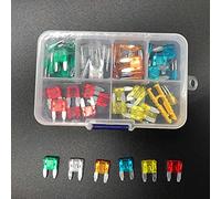 60PCS? 5A 10A 15A 20 A 25A 30A? Assorted Car Medium Size Blade Fuse Vehicle Circut Connector with Clip Holder Kits Protected circuits