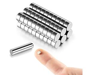 60pcs 5x3mm Small Magnets for Crafts - MEALOS Mini Tiny Little Micro Button Magnets - Round Fridge Magnets Also for Miniatures, Model Making, Crafts and 3D Printed Projects