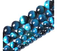 60PCS 6MM 3A Blue Tiger Eye Stone Beads Natural Gemstone Bead Crystal Healing Energy Jewelry Making DIY 15 inches