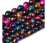 60PCS 6MM 3A Colorful Tiger Eye Stone Beads Natural Gemstone Bead Crystal Healing Energy Jewelry Making DIY 15 inches